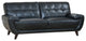 Nicole Leather Craft Sofa, Black