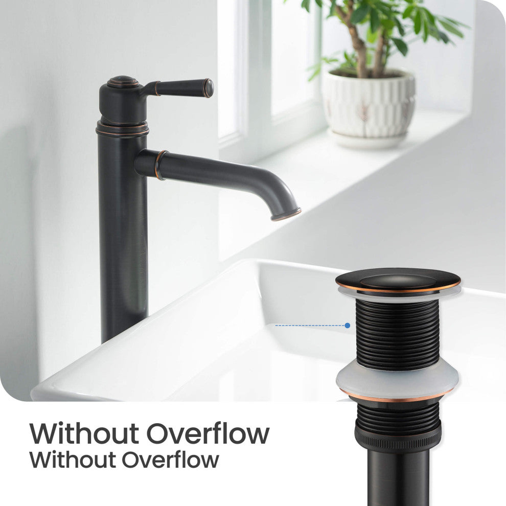 Pop-Up Drain Stopper Without Overflow, Oil Rubbed Bronze