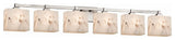 LumenAria Regency 6-Light Bath Bar, Rectangle, Nickel, LED