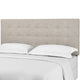 Contemporary Modern Designer Bedroom King Size Tufted Headboard, Fabric, Beige