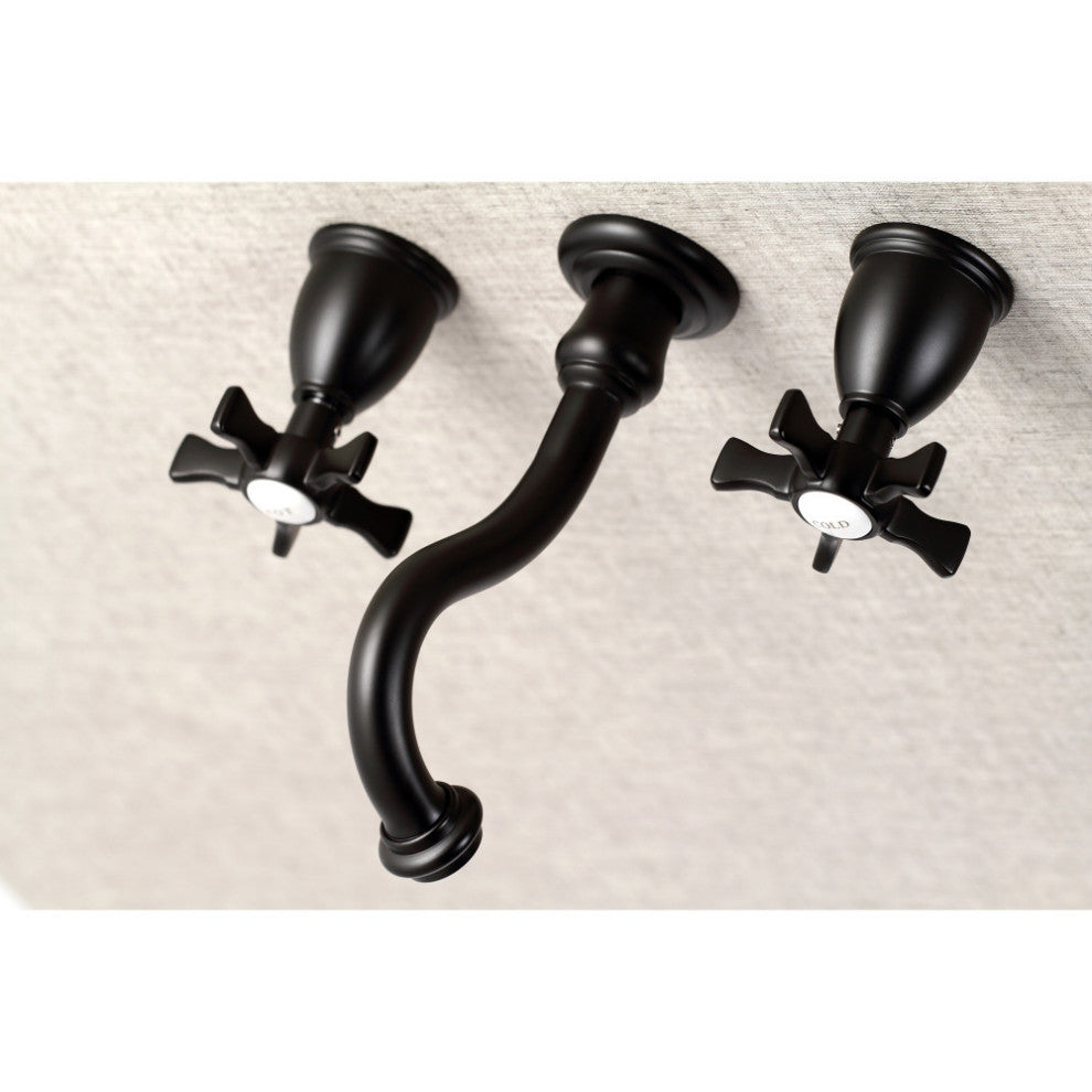KS3020NX Two-Handle Wall Mount Tub Faucet, Matte Black