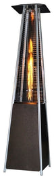 Square Flame Variable Patio Heater, Golden Hammered Finish, Golden Hammered