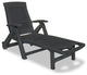 vidaXL Sun Lounger With Footrest Plastic Anthracite