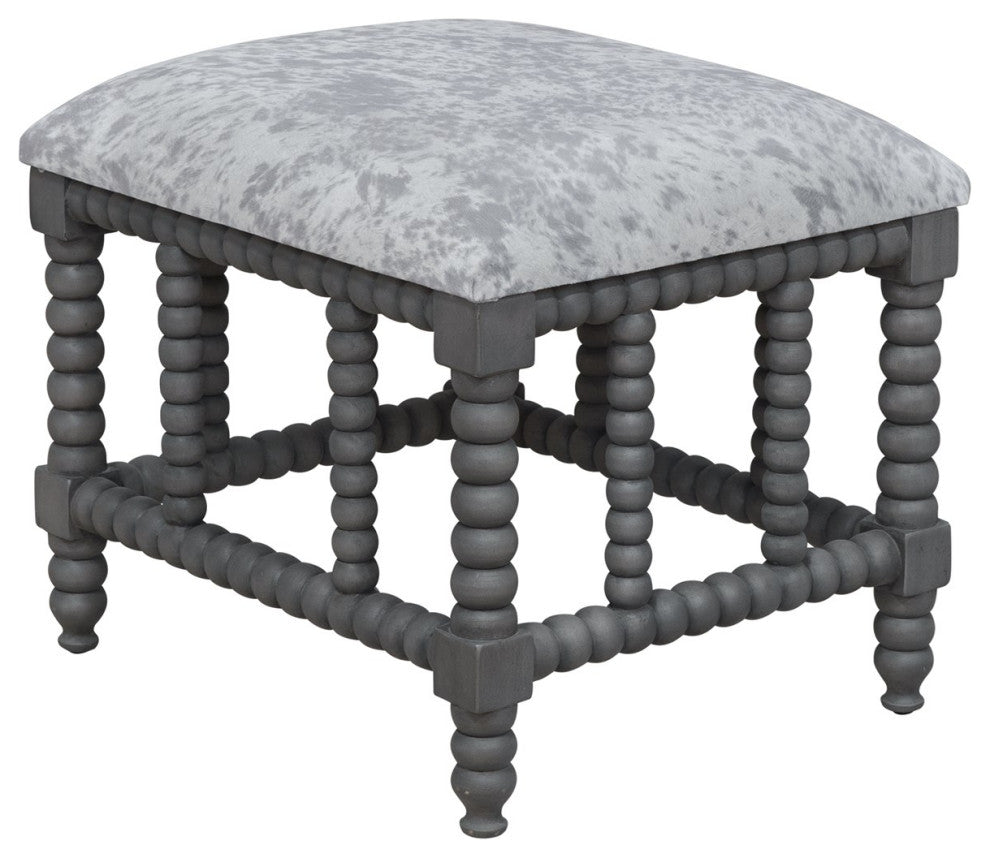 Uttermost Estes Faux Cow Hide Small Bench 23568