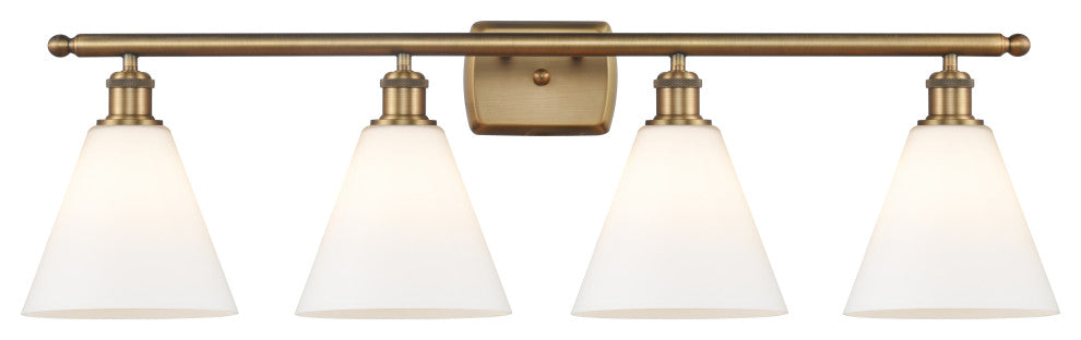 Innovations 516-4W-BB-GBC-81 4 Light Bath Vanity Light, Brushed Brass