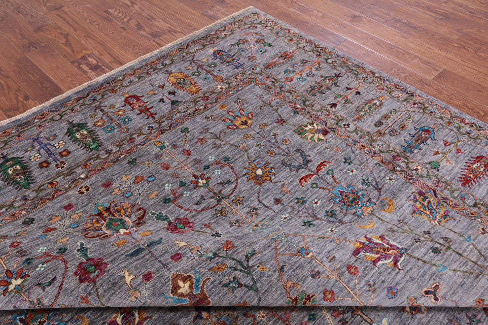 9' 1" X 12' 3" Handmade Persian Tabriz Rug - Q12528