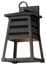 Maxim 40632 Shutters 14" Tall Wall Sconce - Black