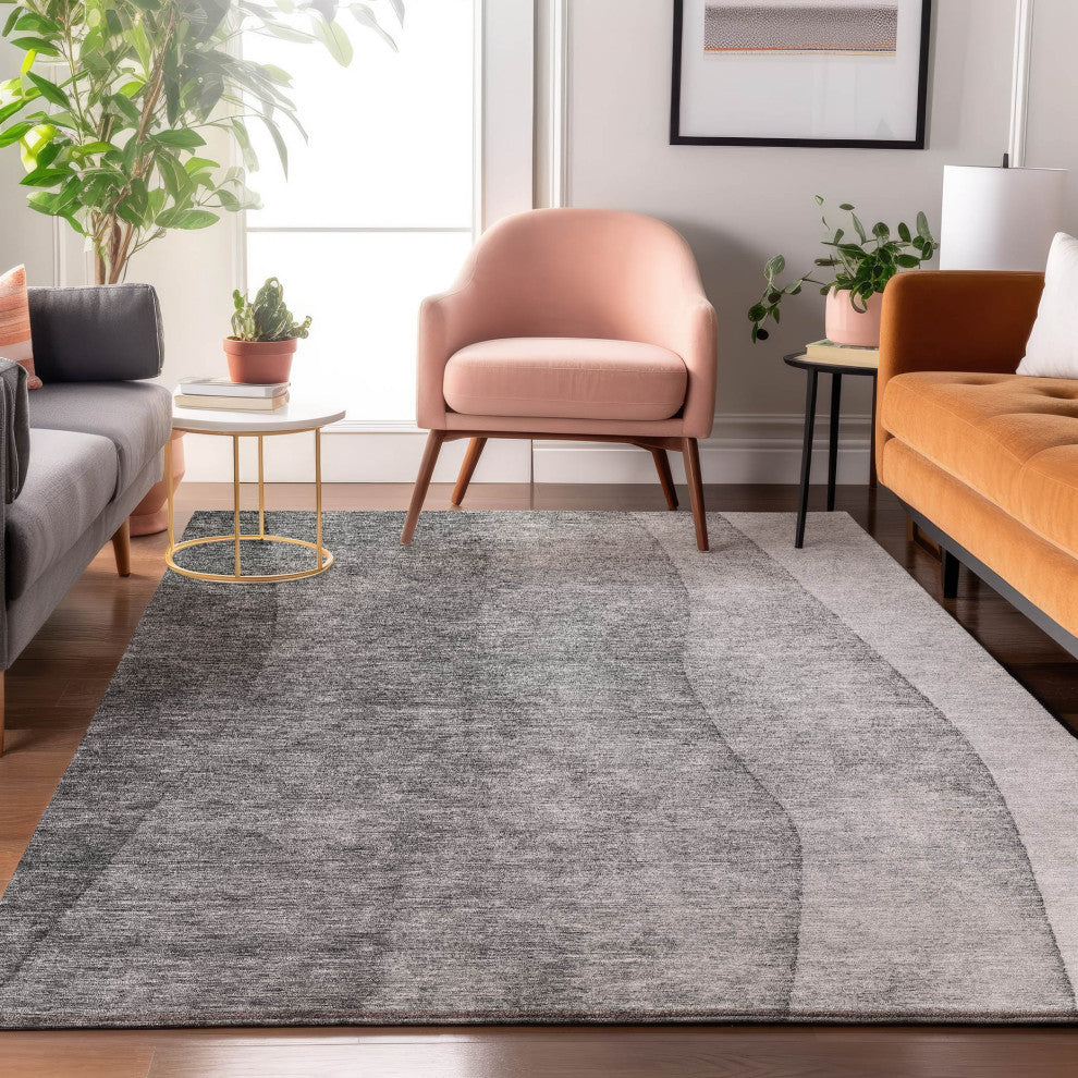 Premium Machine Washable Mayfield AMF625 Gray 2'6" x 3'10" Rug