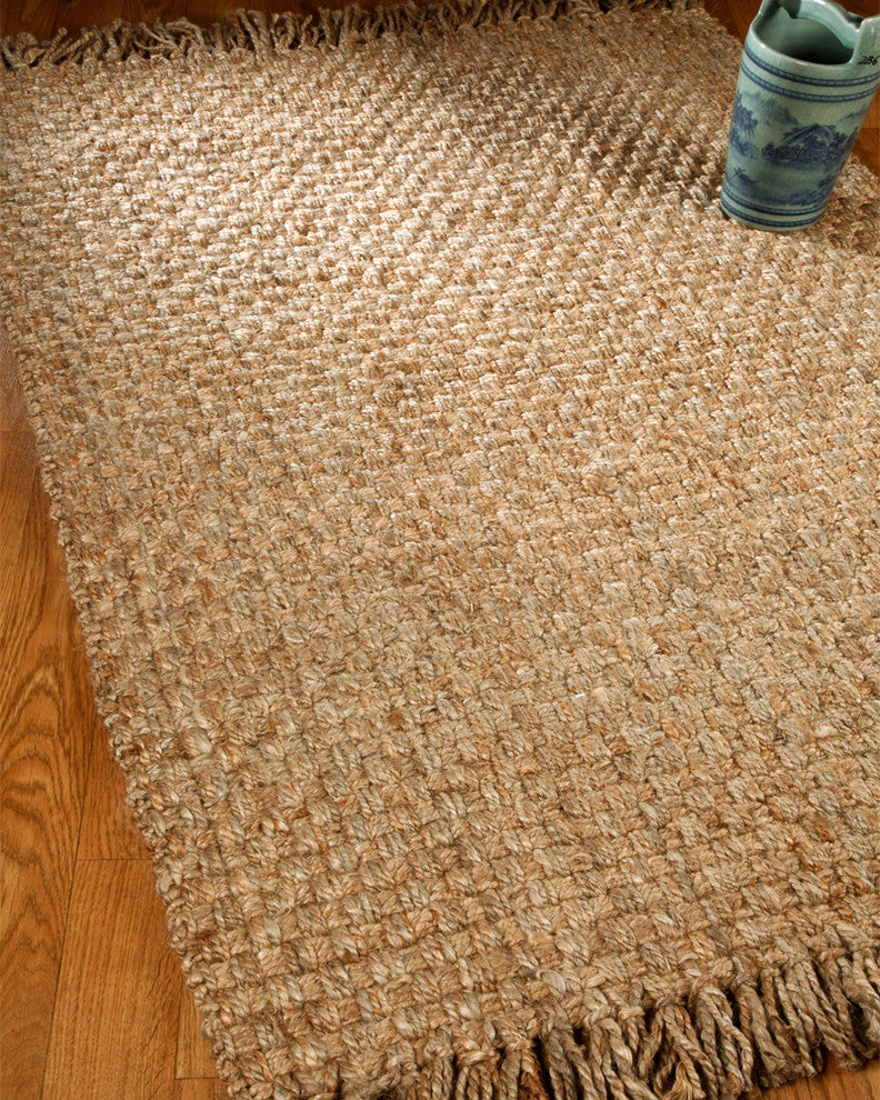 "Carlisle" Jute Rug, 100% Natural Jute, Hand Woven, Reversible, 6' X 9'