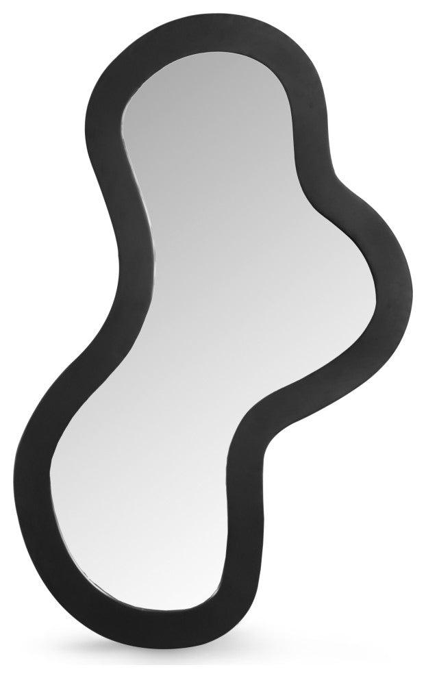 Oblique Mirror, Matte Black, 28" X 48"