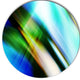 Rays Of Speed Blue Green, Abstract Digital Art Disc Metal Artwork, 23"