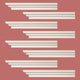 Cornice White Urethane Papillon Simple Design 8 Pieces Totaling 752" Length