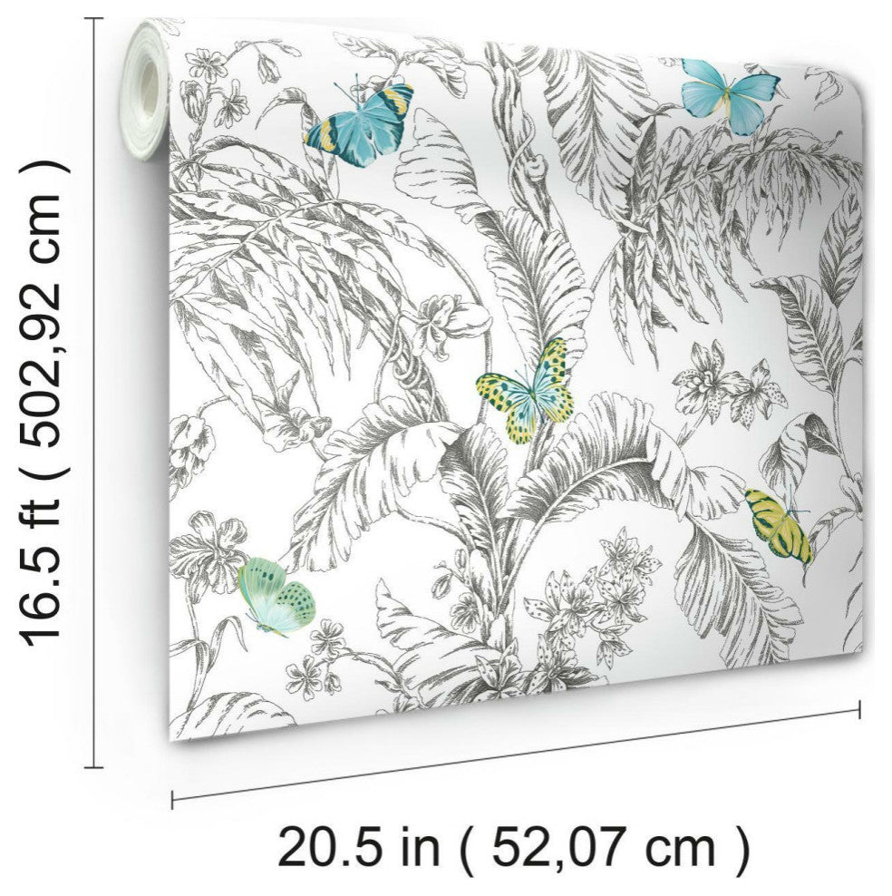 Butterfly Sketch Peel & Stick Wallpaper