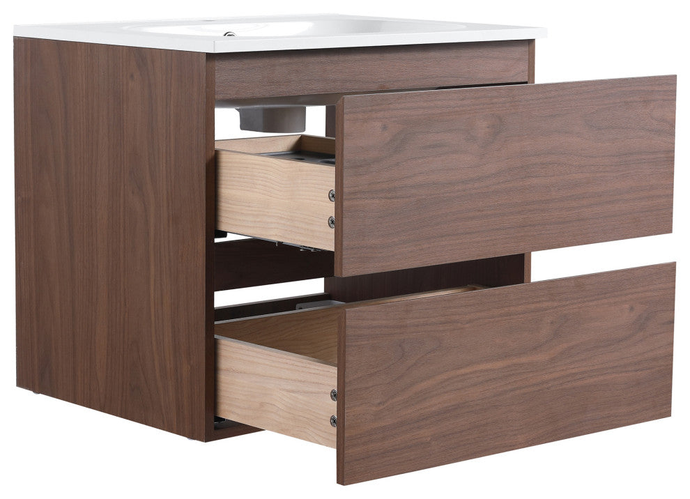 24" Wall-Mounted Bath Vanity, Top and Basin