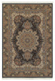 Mackenzie Intricate Medallion Dark Blue/ Multi Fringed Area Rug, 6'7"X9'6"