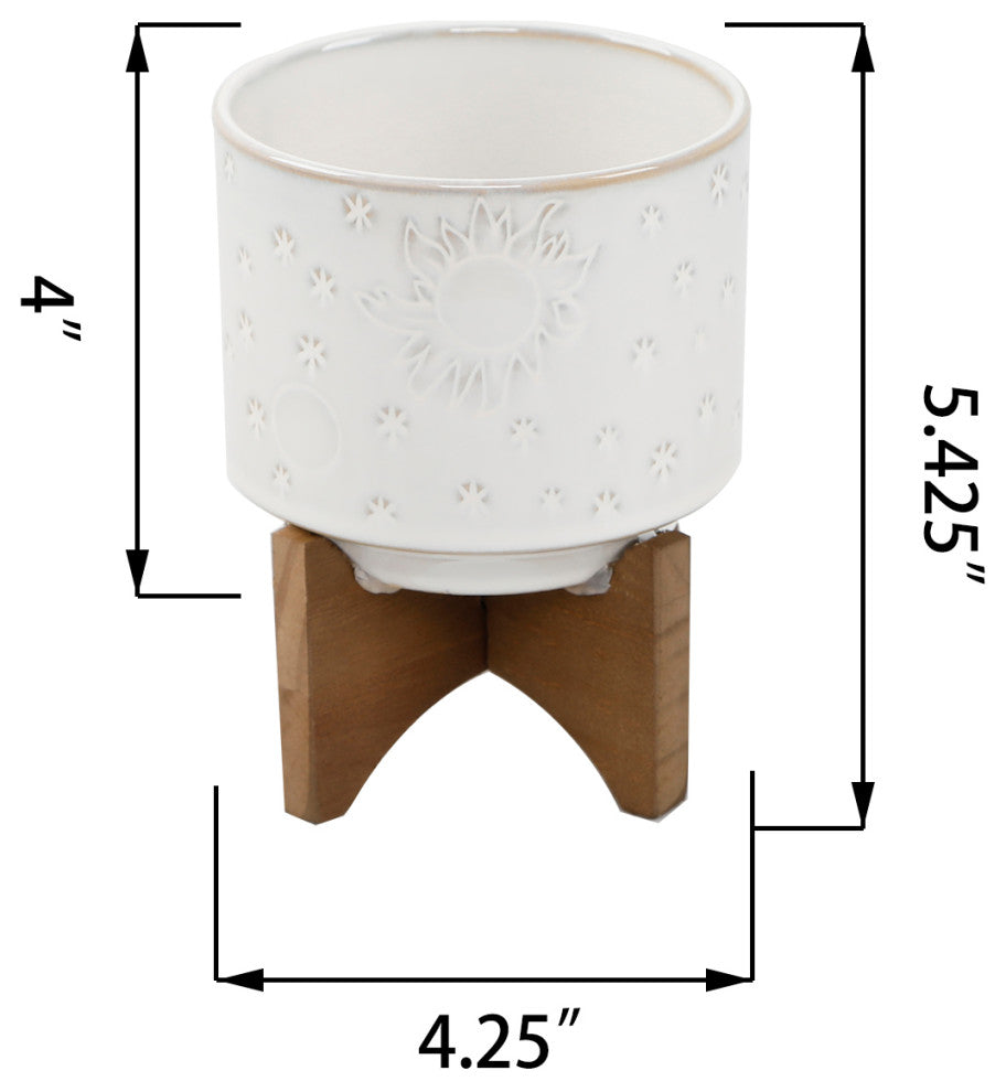 4.25" Sunmoon Ceramic On Stand