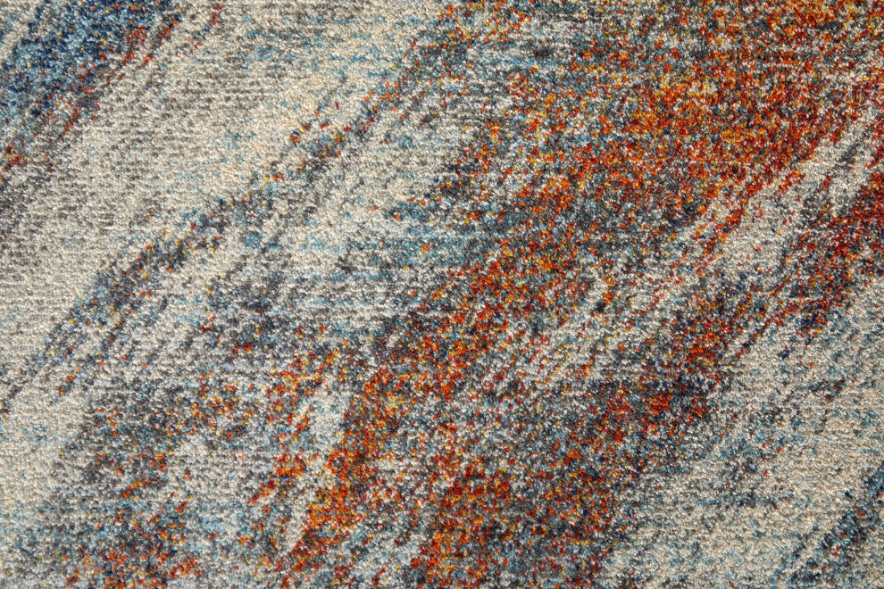 Weave & Wander Adelmo Abstract Contemporary Rug, Ivory/Multi, 9'x12'