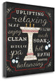 "Bath II - Black And Red" By Jennifer Pugh, Giclee Print on Gallery Wrap Canvas