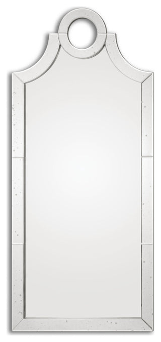 Uttermost Acacius Traditional MDF and Glass Arched Mirror in Silver