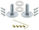 Single Classic Rosette With White Porcelain Knob, Bright Chrome, Unlacquered Bra