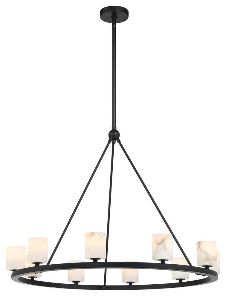 Aragon LED Chandelier, Matte Black