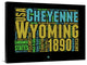 "Wyoming Word Cloud 1" Fine Art Print