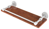 Dottingham 16" Solid Wood Shelf with Gallery Rail, Matte White