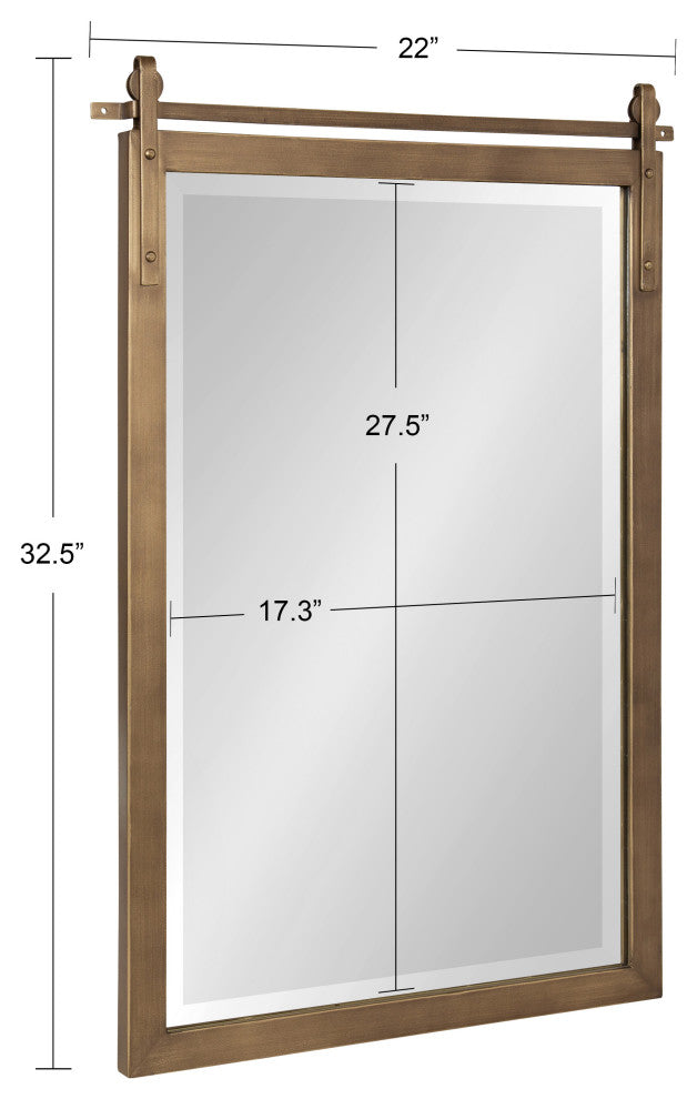 Chadbolt Framed Wall Mirror, Gold, 22"x33"