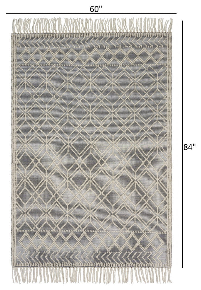 5" x 7" Gray Modern Bohemian Area Rug