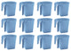 YBM Home Square Plastic Wash Cup, long-lasting, Light Blue, 12