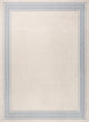Lucia Classic Diamond Border Indoor/Outdoor Area Rug, Cream/Blue, 8x10