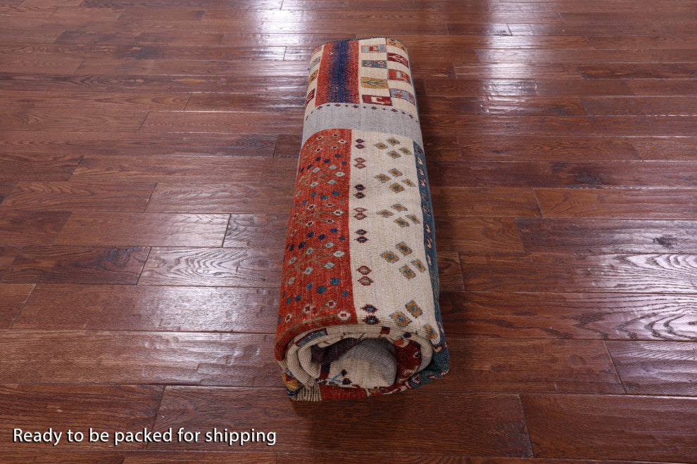 8' 3" X 9' 10" Tribal Persian Gabbeh Handmade Rug Q10583