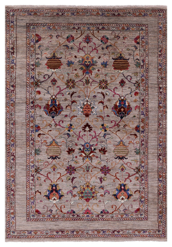 5' 7" X 7' 9" Hand-Knotted Persian Tabriz Wool Rug Q9889