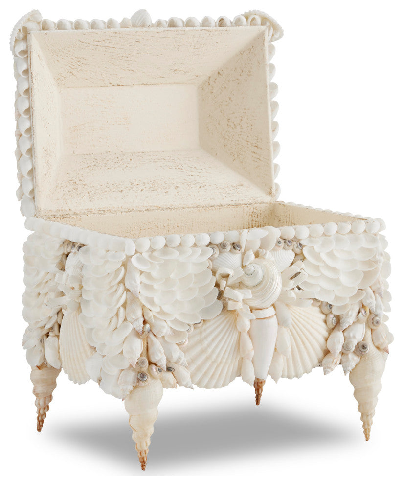 Boardwalk White Shell Jewelry Box