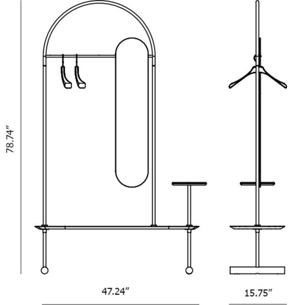 Nomon Arco Clothing Rack and Mirror