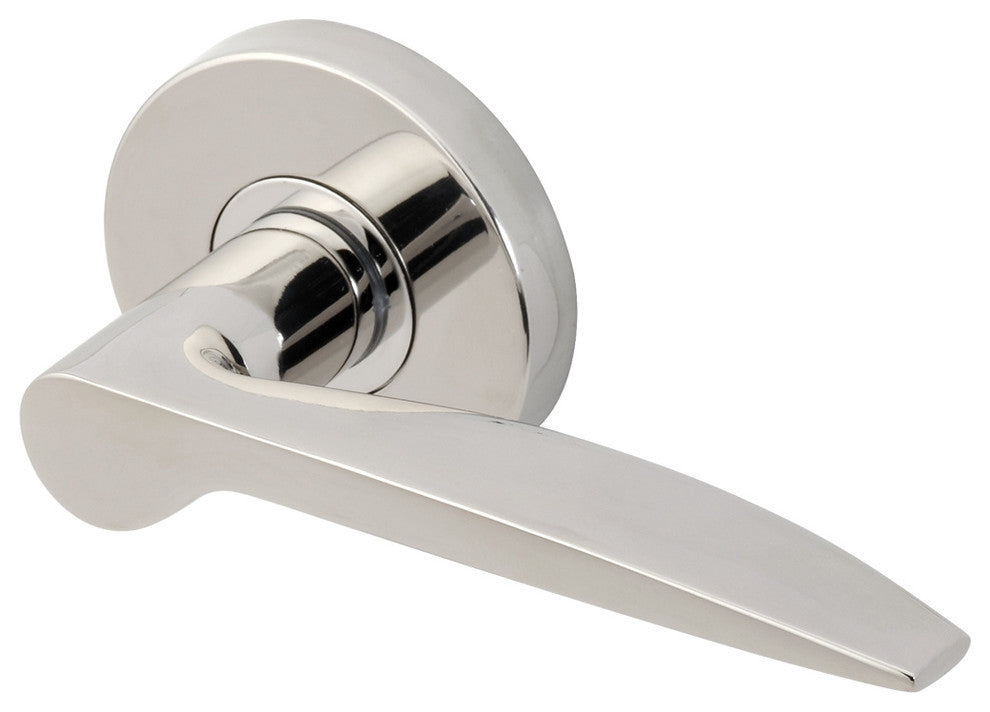 Toronto Lever, Tubular Privacy, Backset, Polished Stainless Steel
