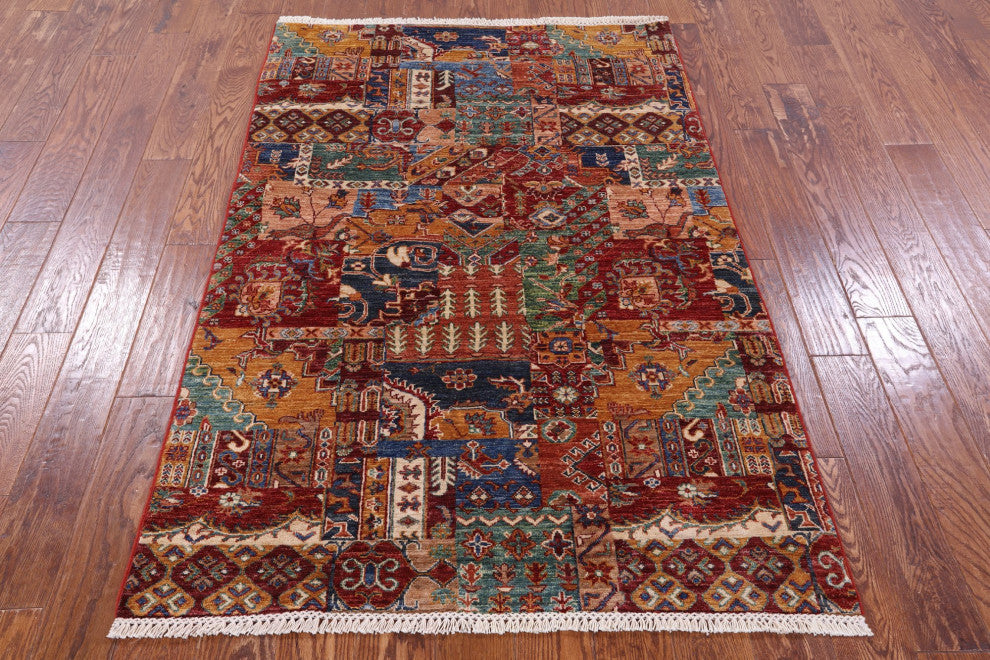 Super Kazak Handmade Wool Rug 4' 0" X 6' 0" Q11337