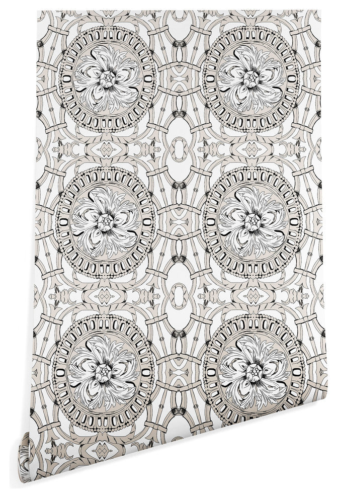 Deny Designs Gabriela Fuente Classical Wallpaper, Beige, 2'x8'