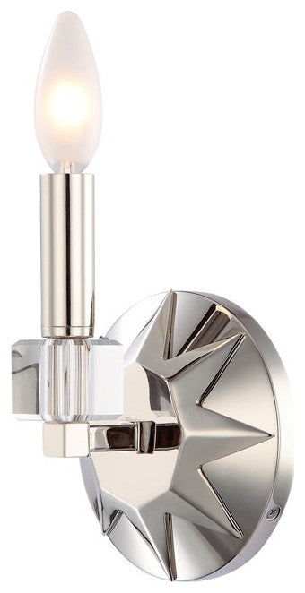 Crystorama Lighting Group 8851 Carson 8" Tall Wall Sconce - Polished Nickel