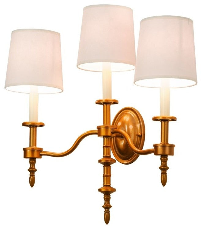 22"W Toby 3 Lt Wall Sconce