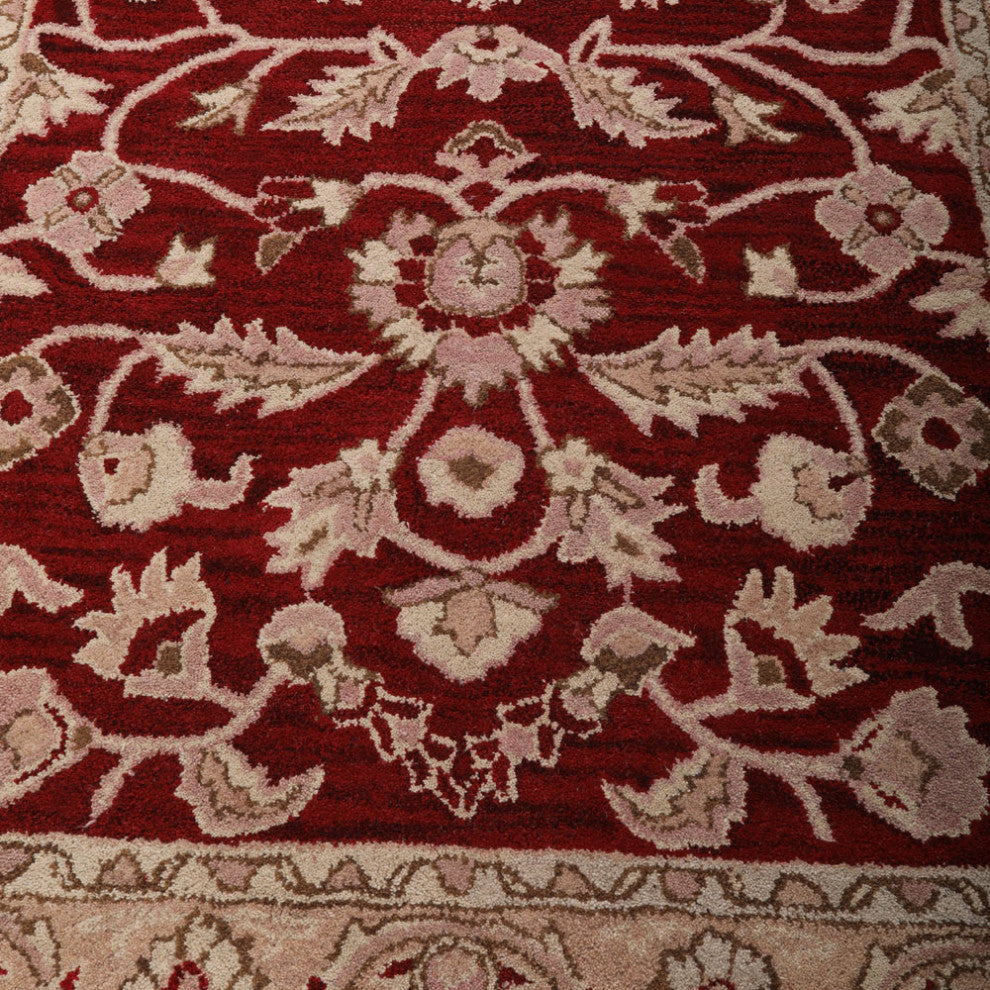 HAND TUFTED WOOL ECO-FRIENDLY AREA RUGS - Rectangle,Red Gold,Oriental