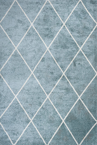 Cole Minimalist Diamond Trellis Light Blue/White 5'x8' Area Rug