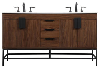 Home Living 22" Modern Walnut-Light Bathroom Vanity