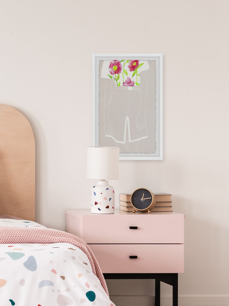 "Floral Printed Tops" Framed Painting Print, 12x18