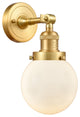 Beacon Sconce, Satin Gold, Matte White
