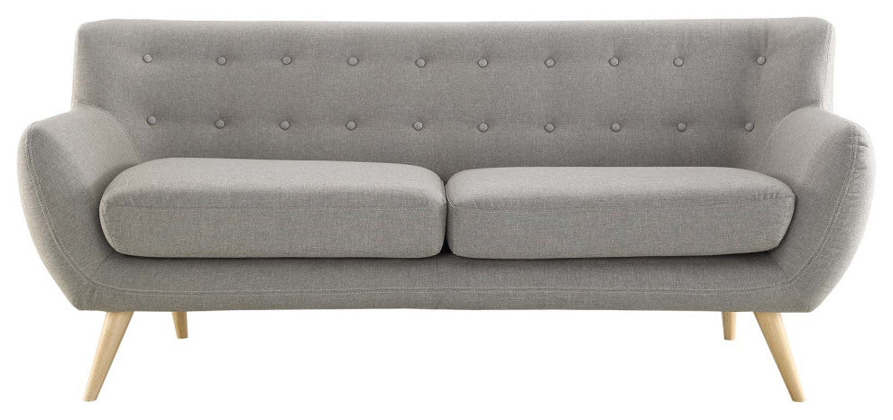 Modern Light Gray Remark Upholstered Sofa