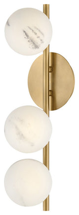 Selene LED Wall Sconce, Lacquered Brass
