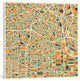 "Abstract City Map of Los Angeles" by Jazzberry Blue, 37x37x1.5