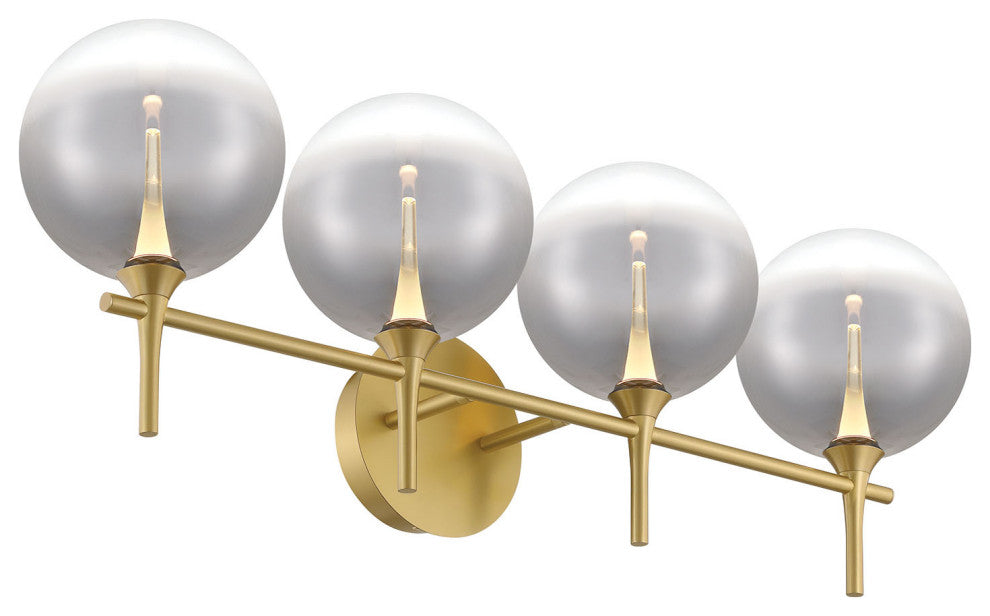 Iissa, Vanity, 4Lt, Gold, Smoked Glass