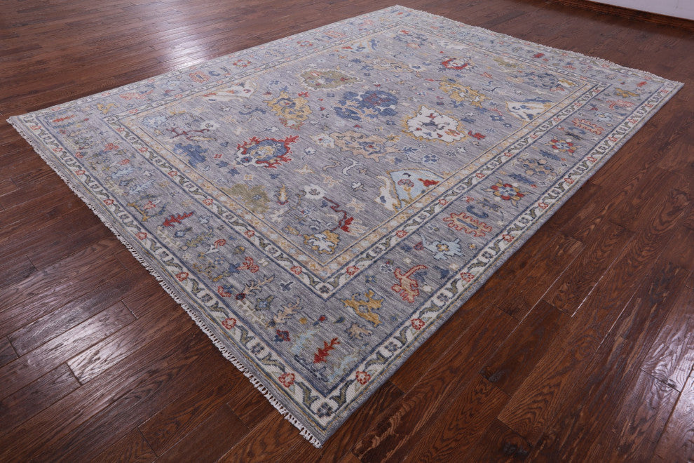 9' 0" X 12' 0" Turkish Oushak Hand-Knotted Wool Rug - Q13424